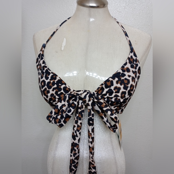 NWT SHEKINI. Tie Front Bikini Top Size S - Picture 1 of 6